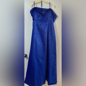 Royal blue strapless dress
